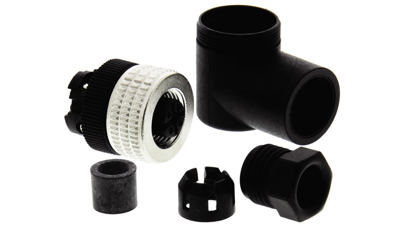 Telemecanique Sensors Circular Connector, 4 Contacts, Cable Mount, M12 Connector, Socket, Female, IP67, XZCC Series