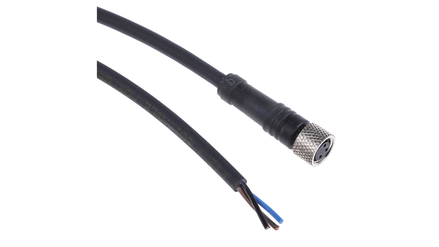 Telemecanique Sensors Straight Female 3 way M8 to Unterminated Sensor Actuator Cable, 10m