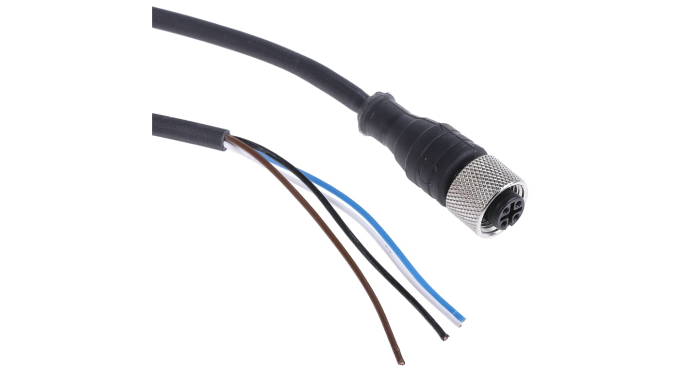 Telemecanique Sensors Straight Female 4 way M12 to Unterminated Sensor Actuator Cable, 10m