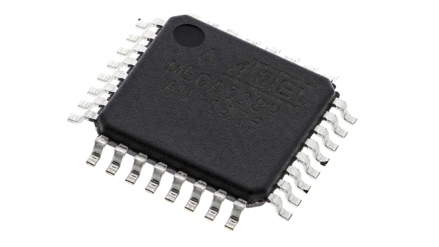 Atmel ATMEGA328P-AU, 8bit AVR Microcontroller, ATmega, 20MHz, 1 kB, 32 kB Flash, 32-Pin TQFP