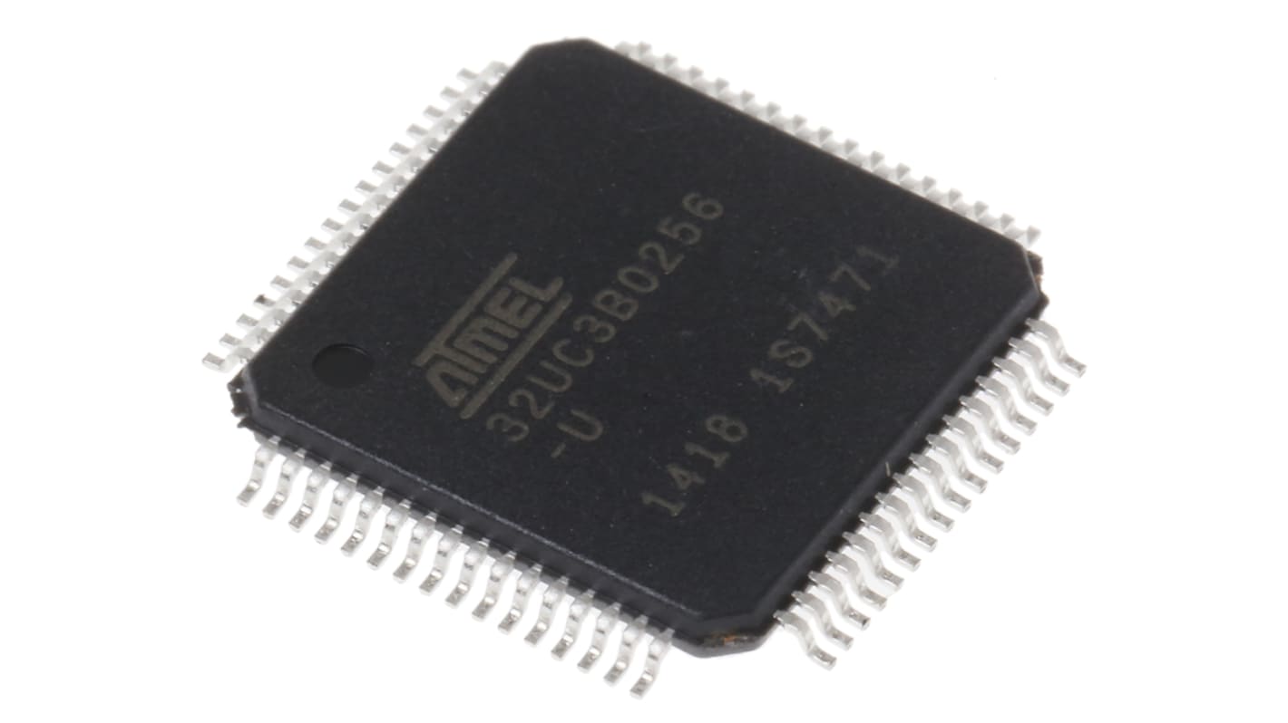 Atmel, 32bit AVR, AT32 Microcontroller, 60MHz, 256 kB Flash, 64-Pin TQFP