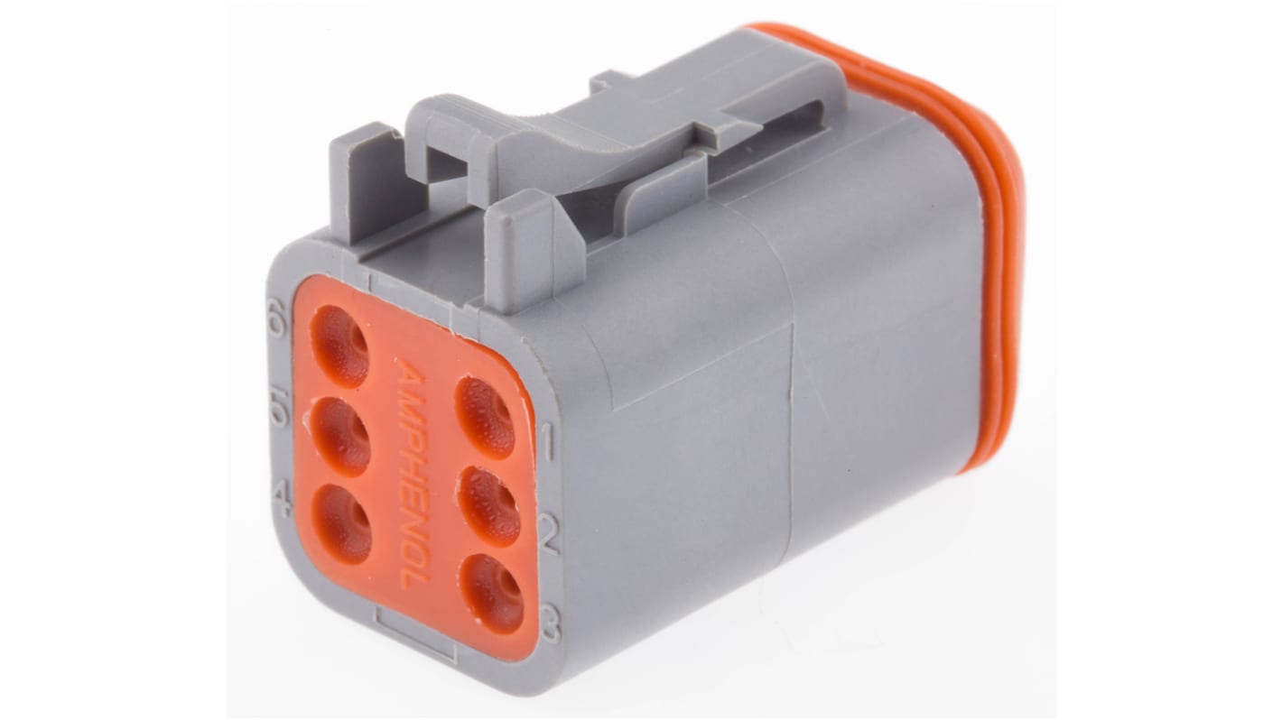 Amphenol Industrial, AT Automotive Connector Plug Cable Mount 6 Way AT06-6S