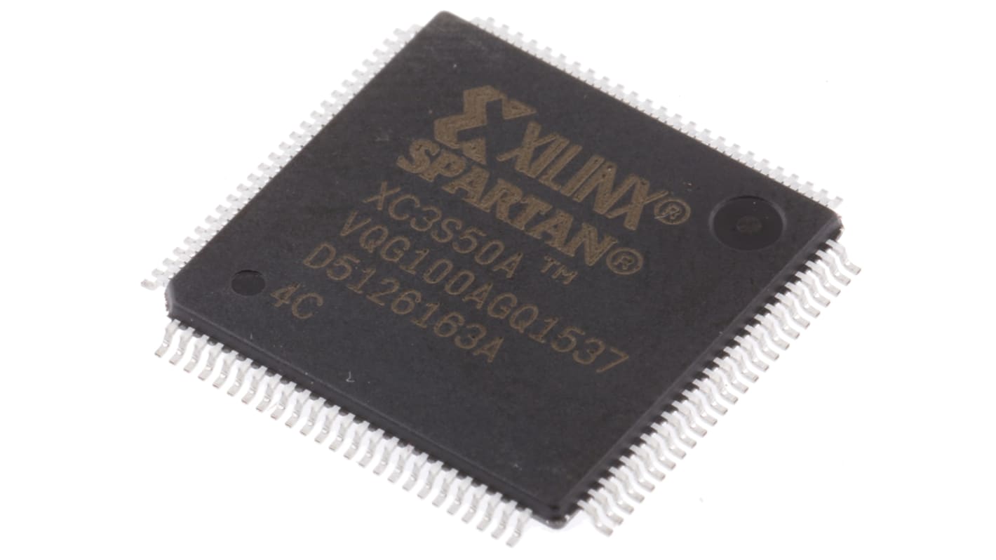 Xilinx FPGA XC3S50A-4VQG100C, Spartan-3A 1584 Cells, 50000 Gates, 11264bit, 1584 Blocks, 100-Pin VTQFP