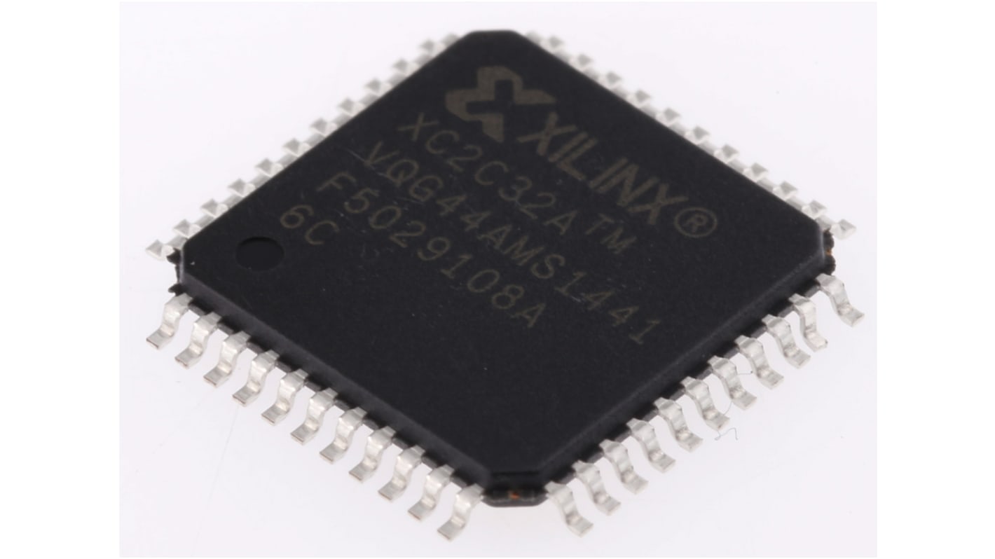 Xilinx XC2C32A-6VQG44C, CPLD CoolRunner II 32 Cells, 33 I/O, 2 Labs, ISP, 44-Pin VTQFP