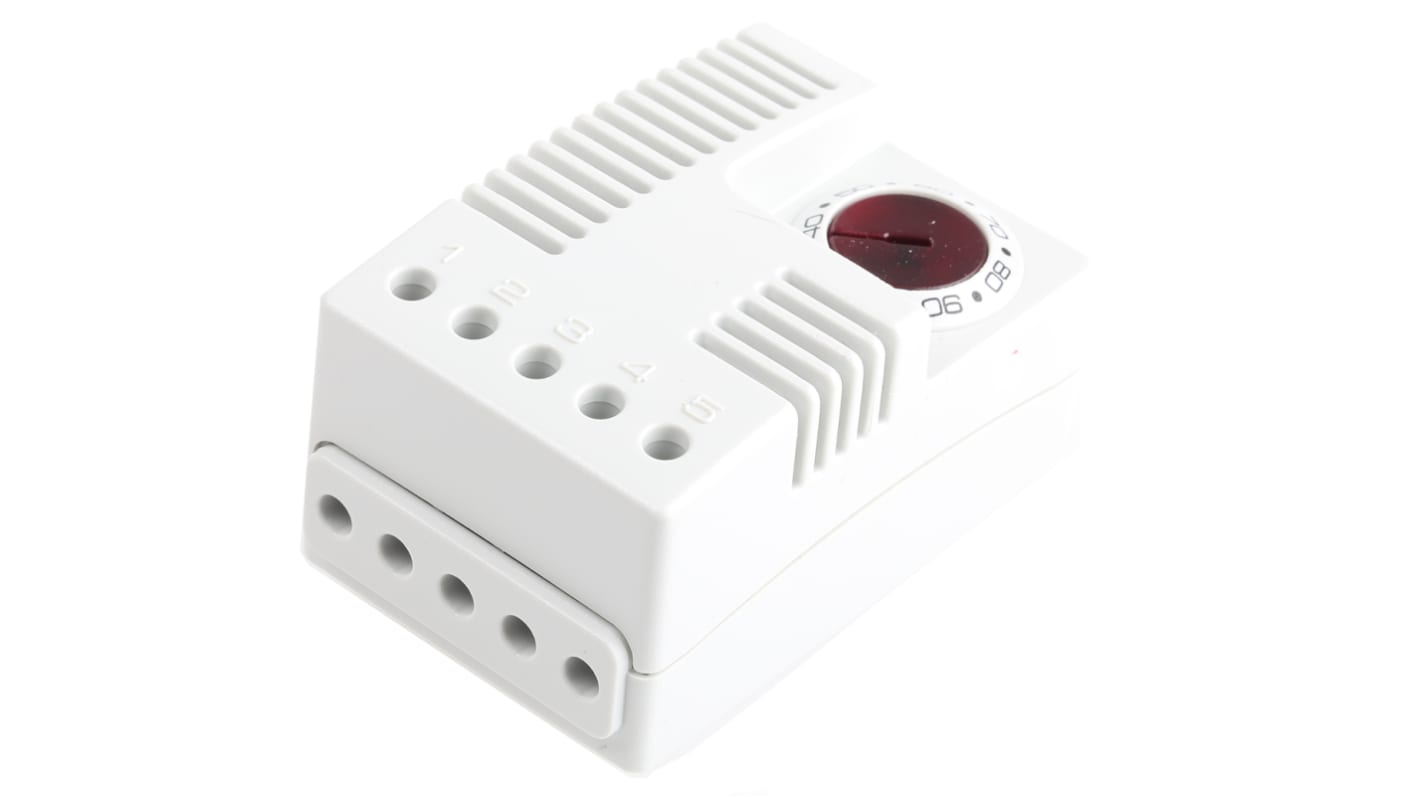 Hygrostat, Adjustable, 40 → 90%RH, 230 V ac, DIN Rail