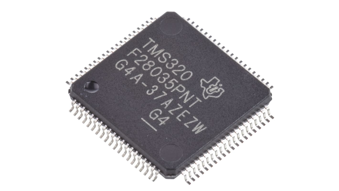 Texas Instruments, 32bit C28x, Piccolo Microcontroller, 60MHz, 128 kB Flash, 80-Pin LQFP