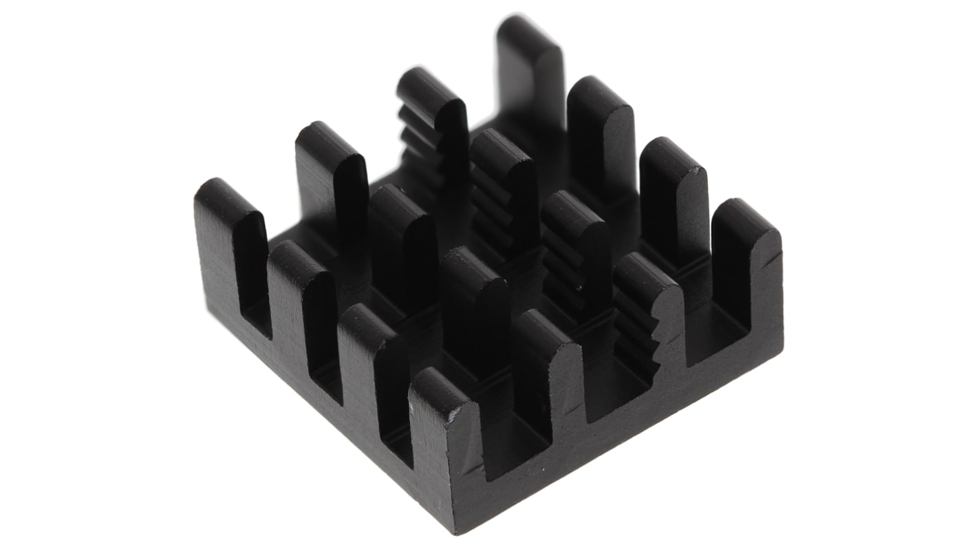 Fischer Elektronik Heatsink, Universal Square Alu, 29K/W, 14 x 14 x 6mm, Adhesive Foil, Conductive Foil