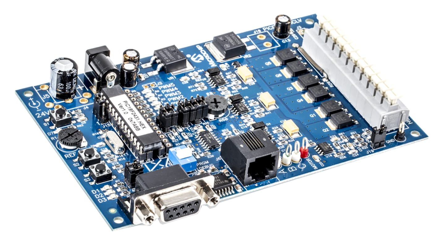 Microchip Motor Control Development Board for dsPIC30F Digital Signal Controllers, PIC18F microcontrollers