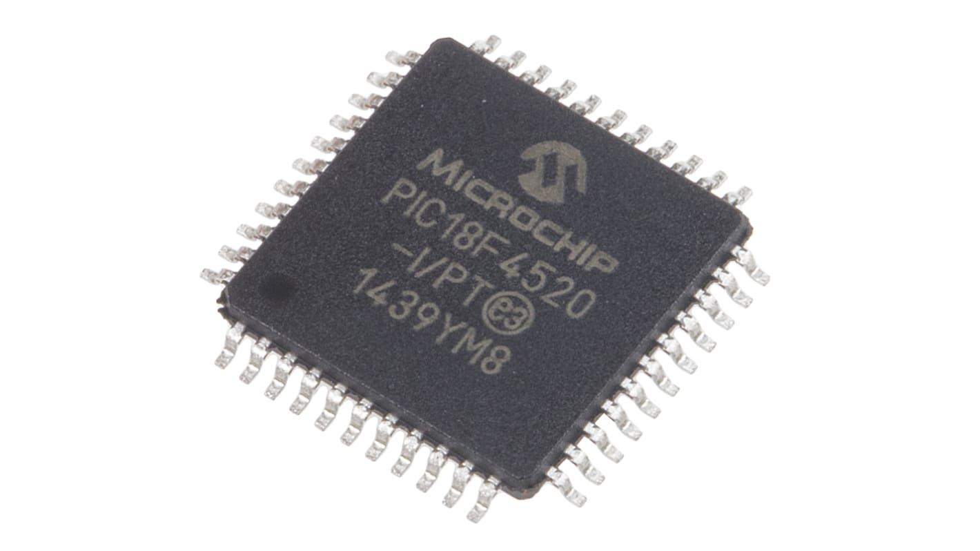 Microchip PIC18F系列单片机, PIC内核, 44针, TQFP封装, 0CAN通道