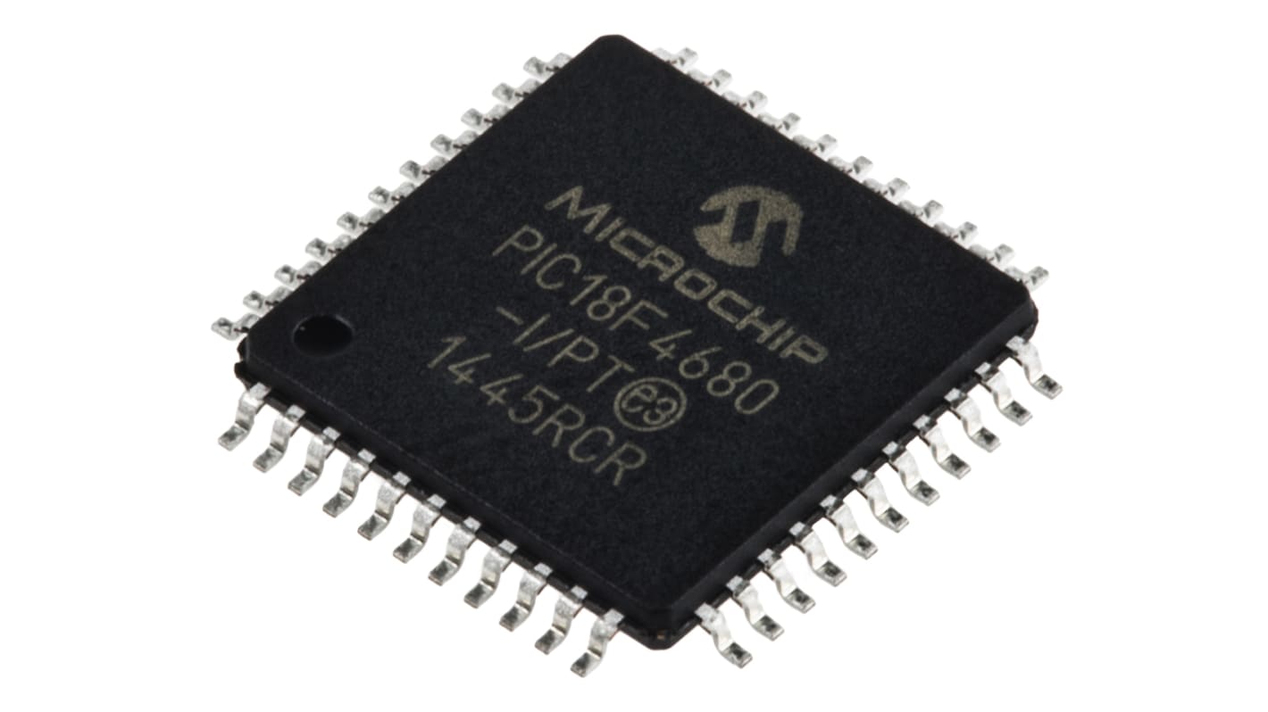 Microchip マイコン, PIC, 40MHz, 1.024 kB, 64 kB, フラッシュ, 44-Pin TQFP
