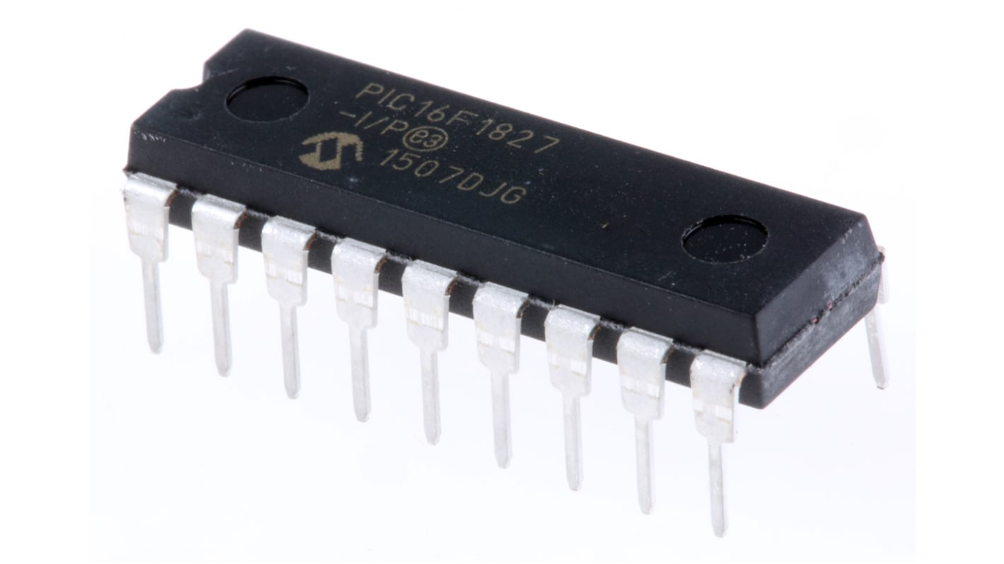Microchip PIC16F1827-I/P, 8bit PIC Microcontroller, PIC16F, 32MHz, 4K x 14 words, 256 B Flash, 18-Pin PDIP