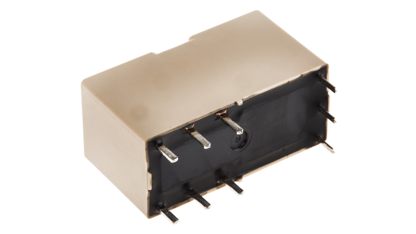 Panasonic PCB Mount Latching Power Relay, 12V dc Coil, 10A Switching Current, DPDT