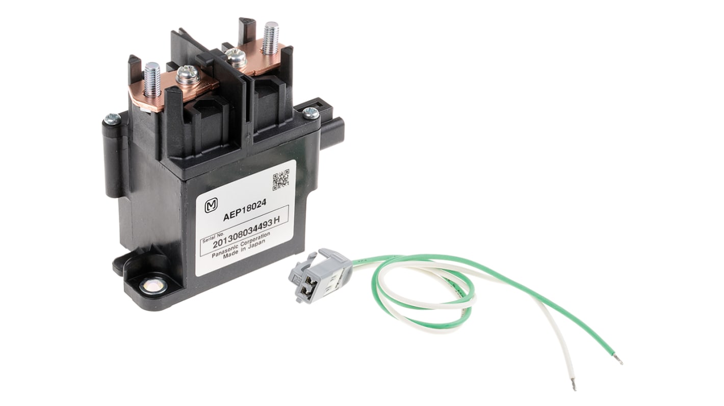 Panasonic Flange Mount Power Relay, 24V dc Coil, 80A Switching Current, SPST