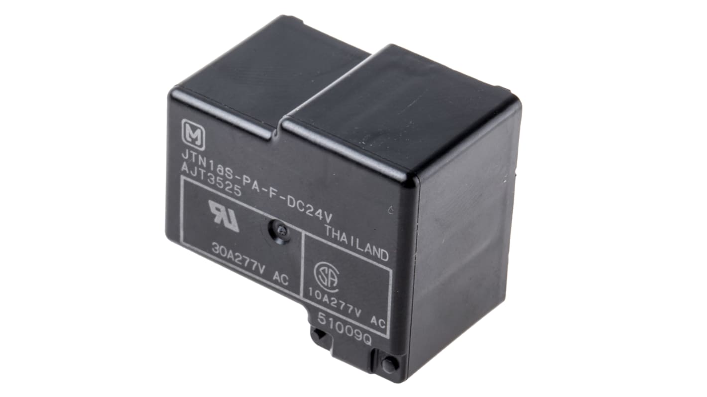 Panasonic PCB Mount Power Relay, 24V dc Coil, 30A Switching Current, SPST