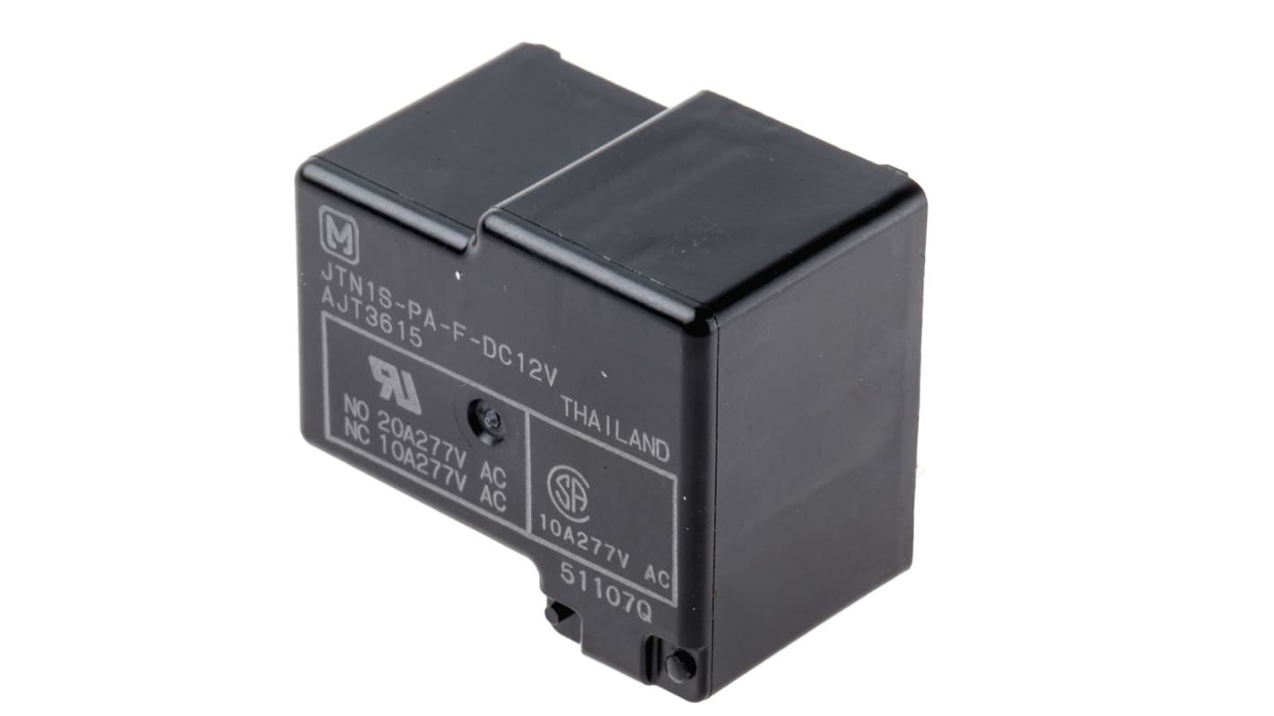 Panasonic PCB Mount Power Relay, 12V dc Coil, 20A Switching Current, SPDT
