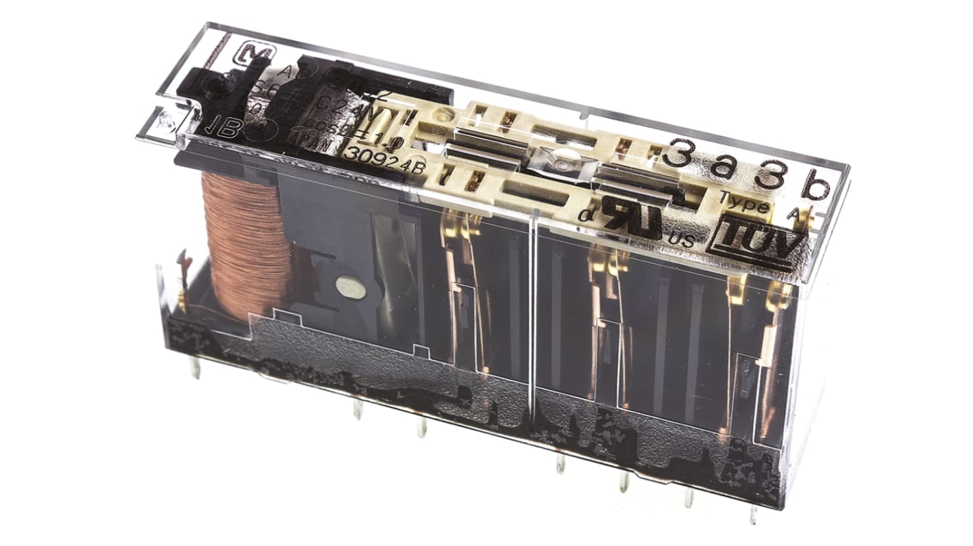 Panasonic SF Zwangsgeführte Relais, Spule 24V dc / 500mW, 6-polig / 6A, 3-poliger Wechsler