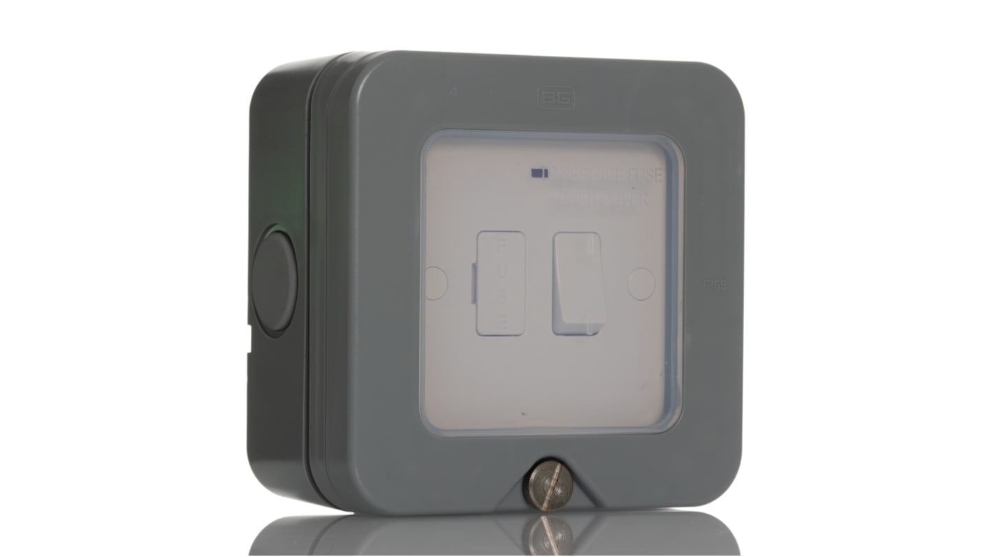 BG Electrical 13A 1 Gang Switched Fused Spur IP66