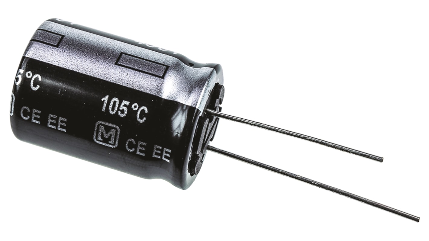 Condensatore Panasonic, serie EE RADIAL, 47μF, 450V cc, ±20%, +105°C, Radiale, Foro passante