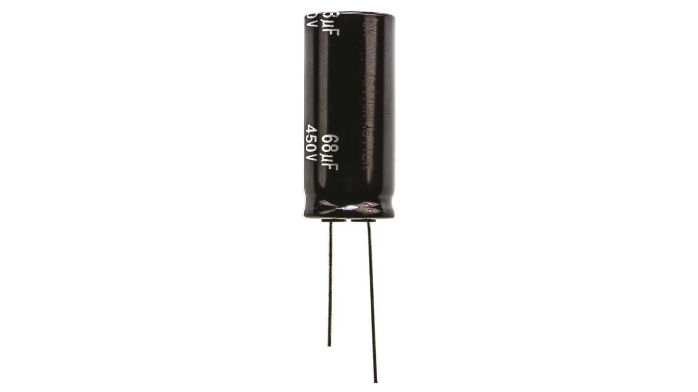 Panasonic 68μF Aluminium Electrolytic Capacitor 450V dc, Radial, Through Hole - EEUEE2W680