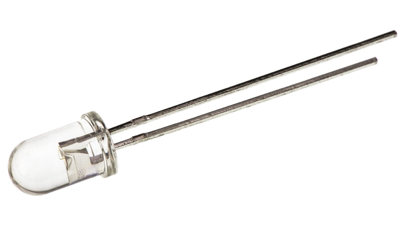 Vishay IR-Diode, 5 mm (T-1 3/4) 50mW, 850nm, 180mW/sr, 20°, 2-Pin, THT