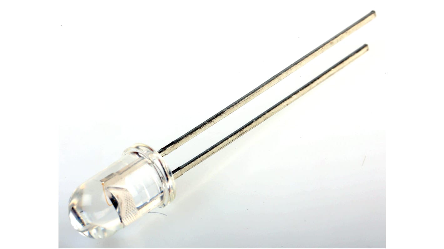 Vishay 通孔红外发光二极管, 850nm波长, 5mm (T-1 3/4)封装, 2针, 圆形透镜, 5mm