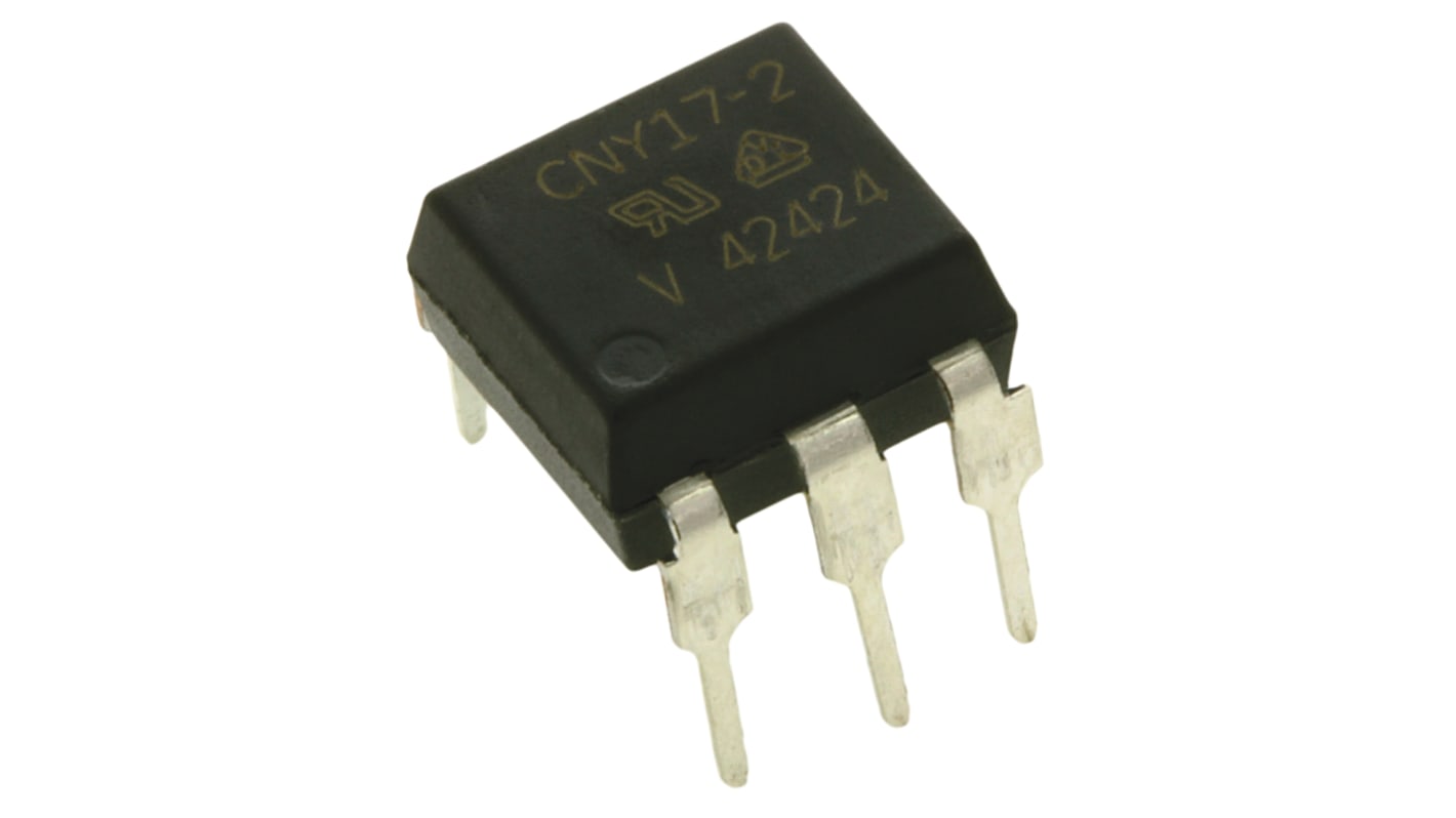 Vishay, CNY17-2 DC Input Transistor Output Optocoupler, Through Hole, 6-Pin PDIP