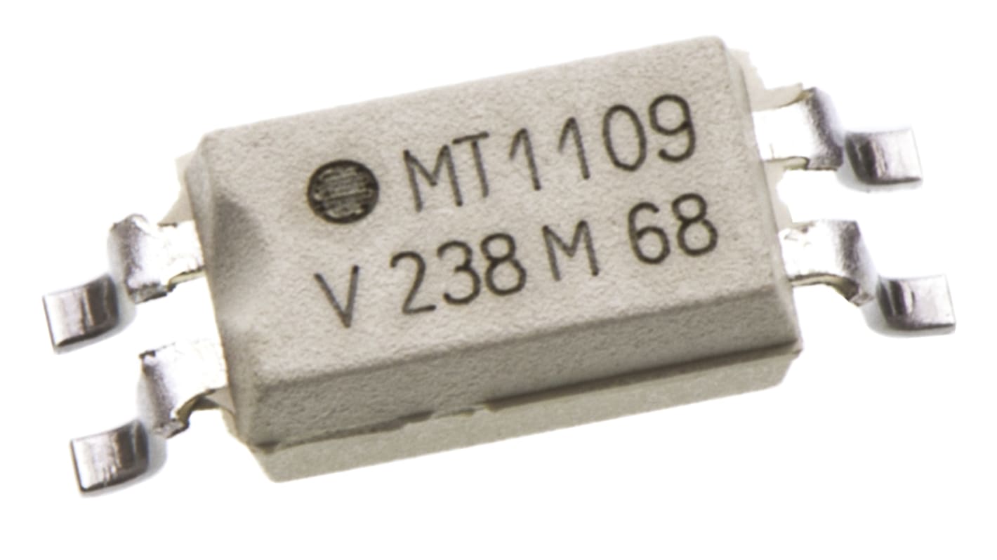 Vishay, TCMT1109 DC Input Transistor Output Optocoupler, Surface Mount, 4-Pin Mini-Flat