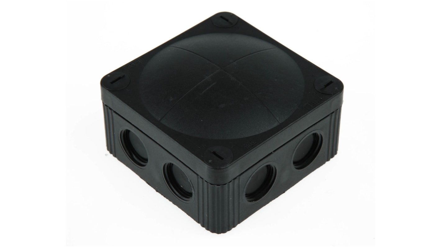 WISKA Combi Series Black Polypropylene Junction Box, IP66, 85 x 85 x 51mm