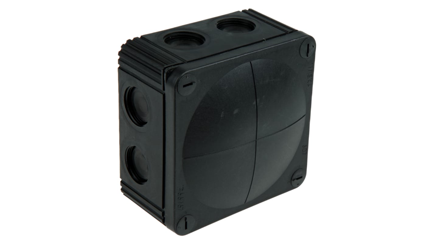 WISKA Combi Series Black Polypropylene Junction Box, IP66, IP67, 110 x 110 x 66mm