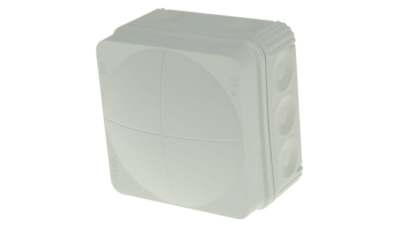 WISKA Combi Series Grey Polypropylene Junction Box, IP66, 76 x 76 x 51mm