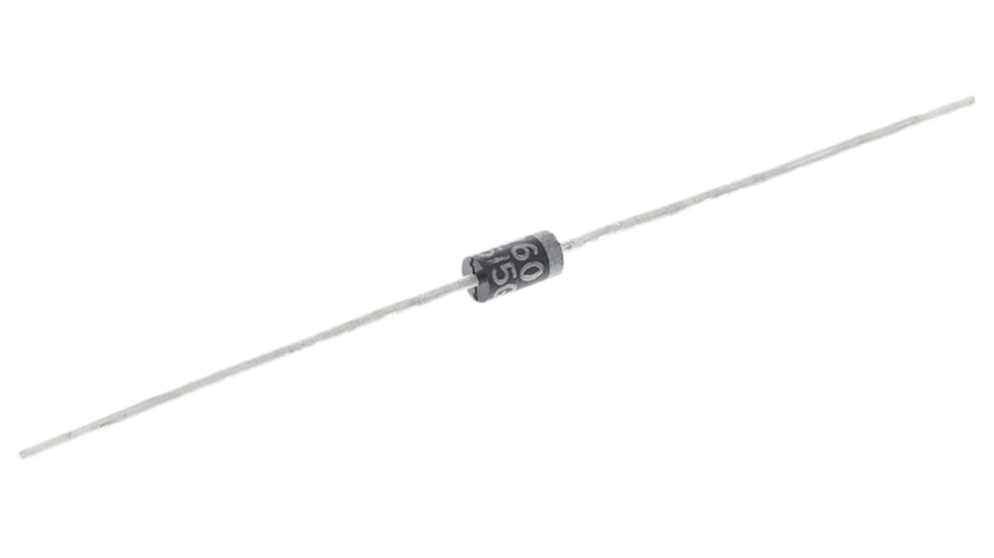 Vishay THT Schottky Diode , 60V / 1A, 2-Pin DO-204AL
