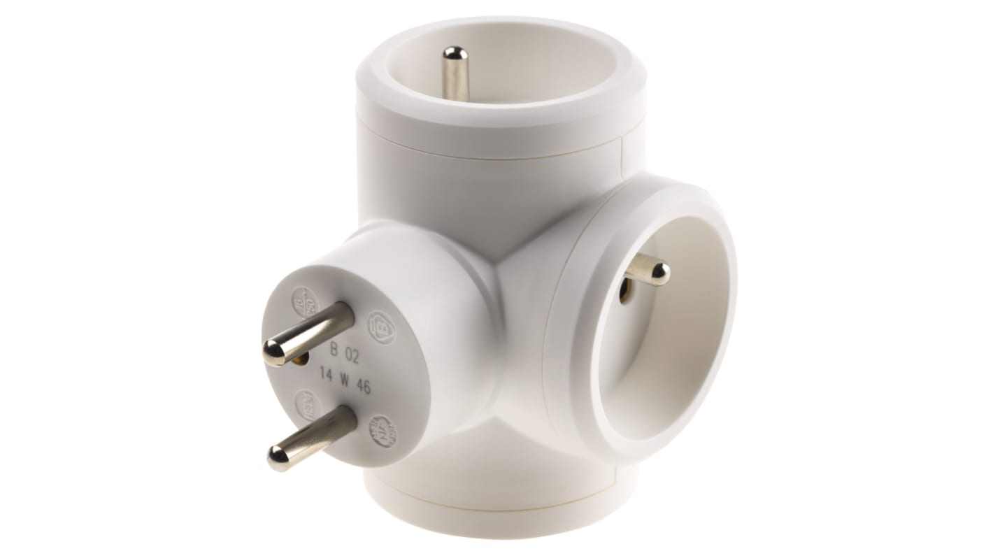 Legrand Netzsteckverbinder Kabel, 2P+E, Typ E - Frankreich, 230 V / 16A Weiß, für Frankreich