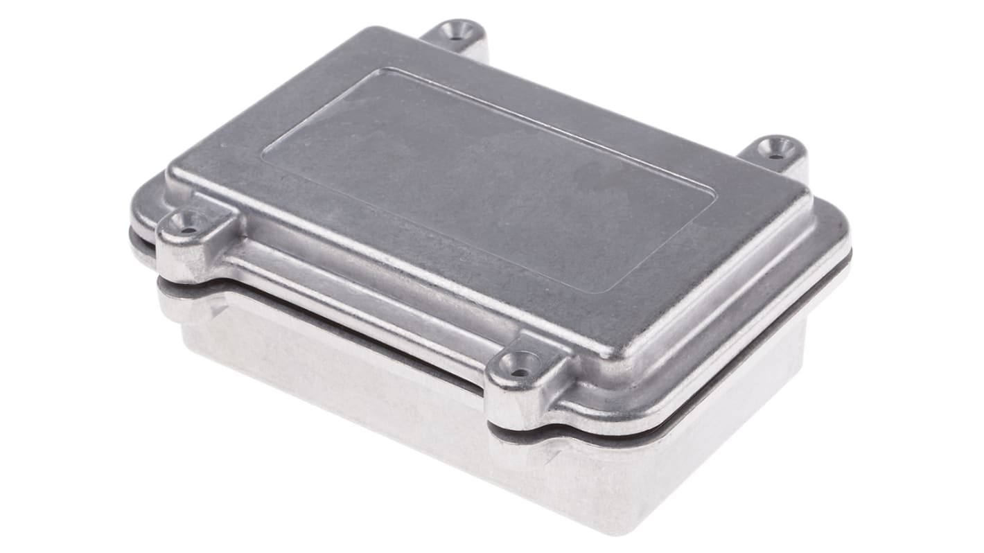 RS PRO Silver Die Cast Aluminium Enclosure, IP67, Silver Lid, 150 x 100 x 50mm