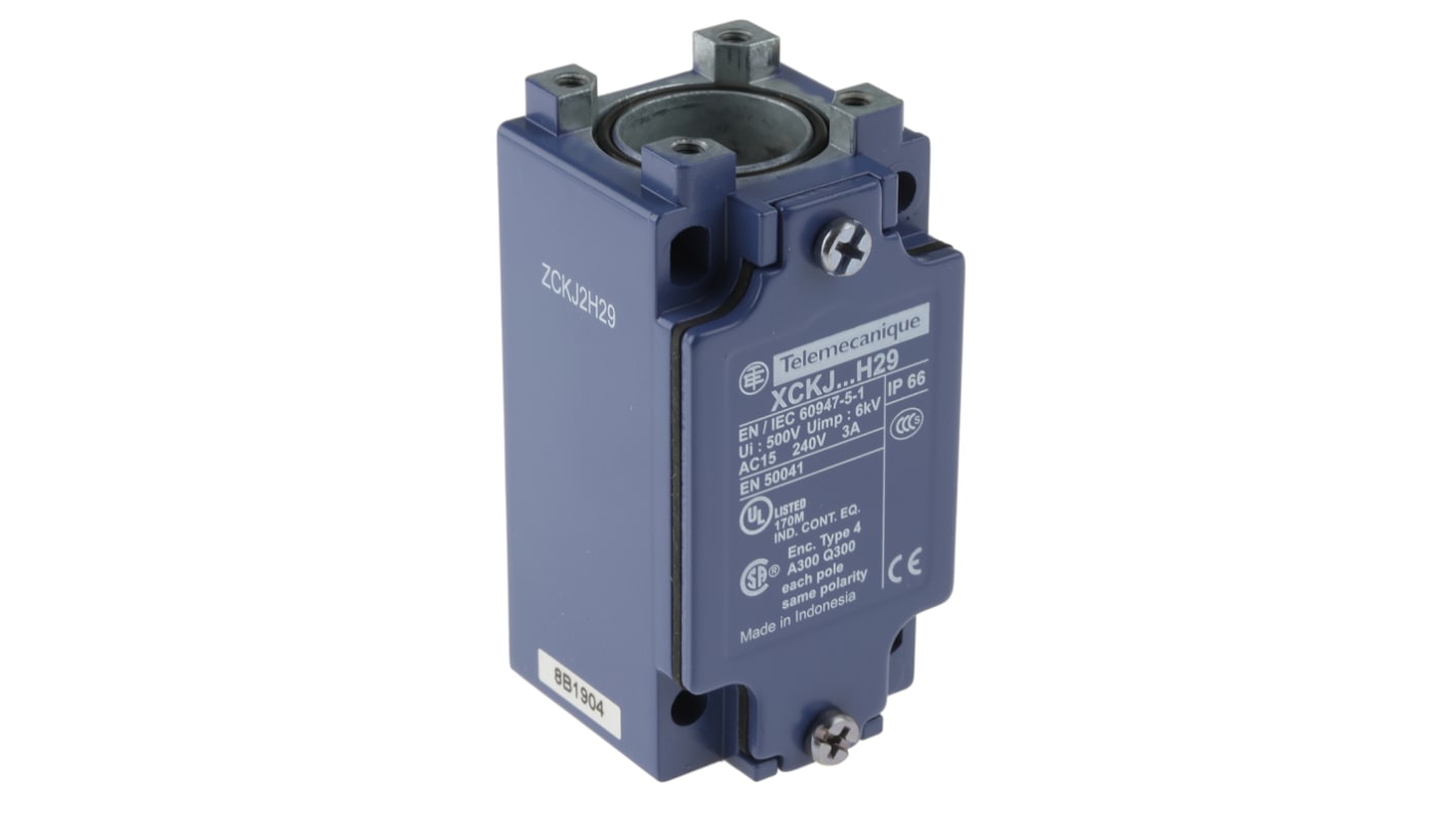 ZCKJ2H29 | Telemecanique Sensors OsiSense XC Series Limit Switch, 2NO/2NC,  IP65, DP, Metal Housing, 240V ac Max, 10A Max | RS