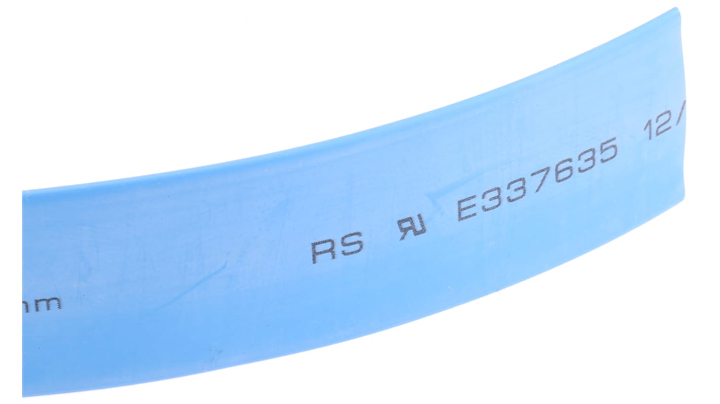 RS PRO Heat Shrink Tubing, Blue 12mm Sleeve Dia. x 4m Length 3:1 Ratio