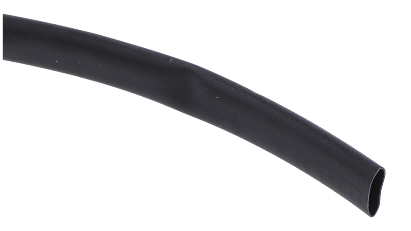 Guaina termorestringente RS PRO Ø 4.8mm, col. Nero, restringimento 2:1, L. 9m