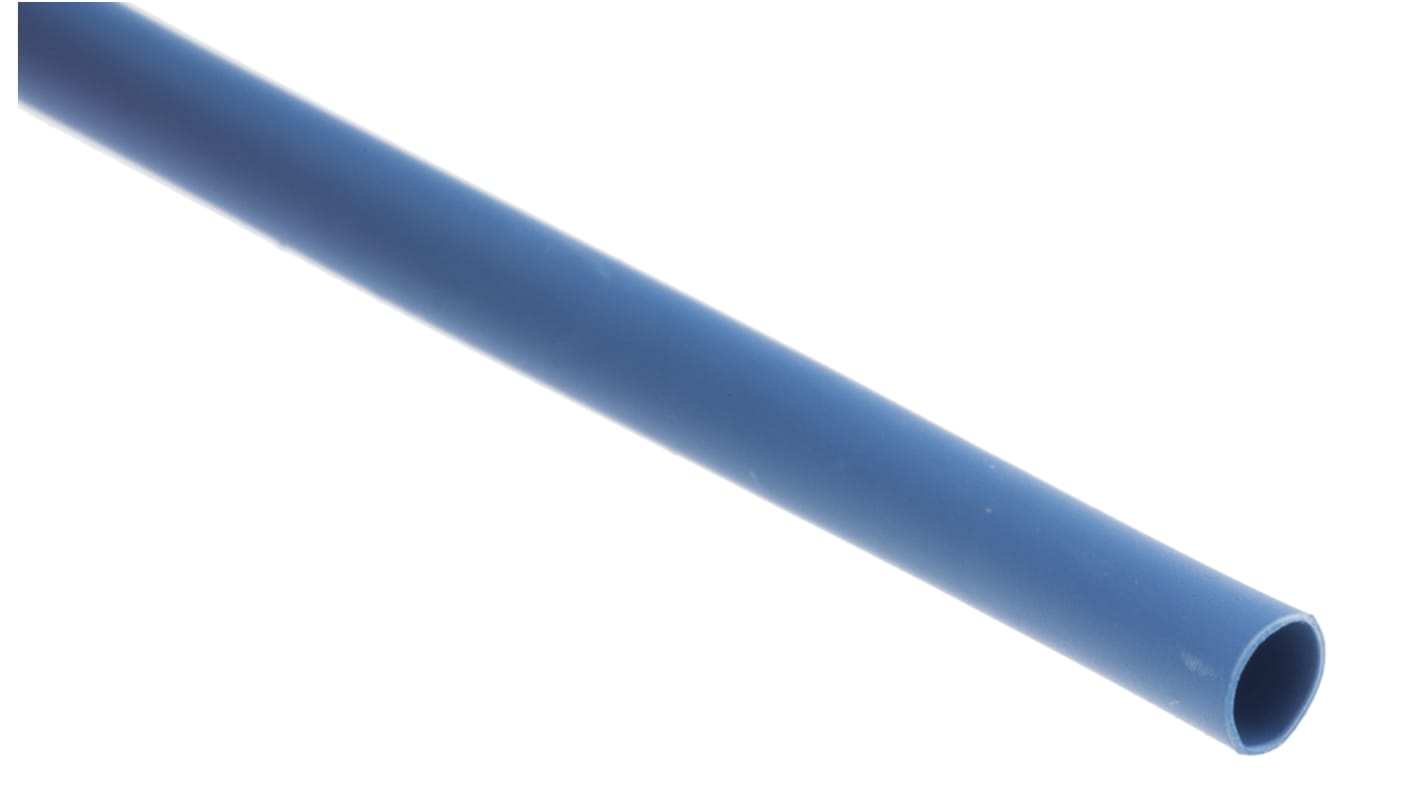 RS PRO Heat Shrink Tubing, Blue 2.4mm Sleeve Dia. x 10m Length 2:1 Ratio