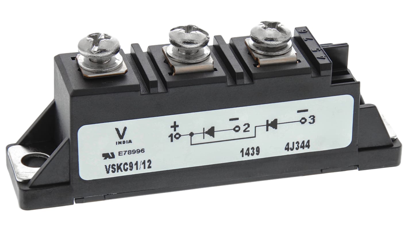 Vishay 1200V 100A, Dual Rectifier Diode, 3-Pin TO-240AA VS-VSKC91/12