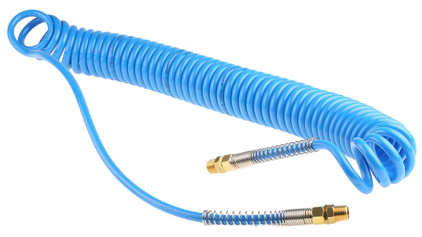 RS PRO 6m, PUR Coil Tubing with Connector, with R 1/4 connector