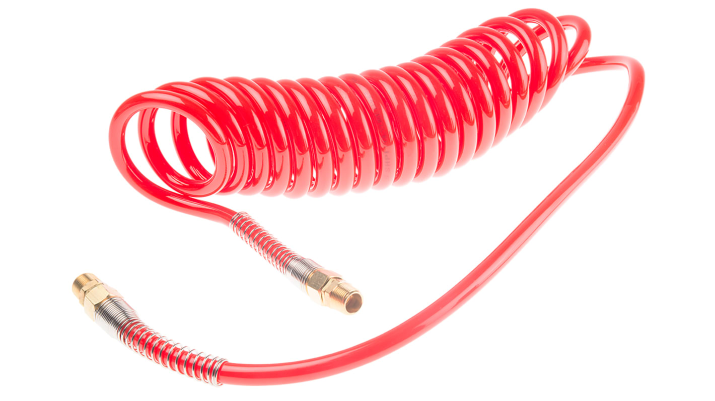 RS PRO 4m, PUR Coil Tubing with Connector, with R 3/8 connector