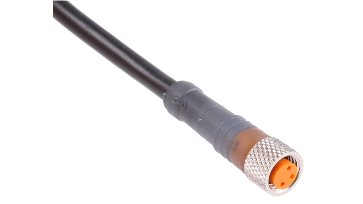 SMC Straight Female 3 way M8 to Unterminated Sensor Actuator Cable, 5m