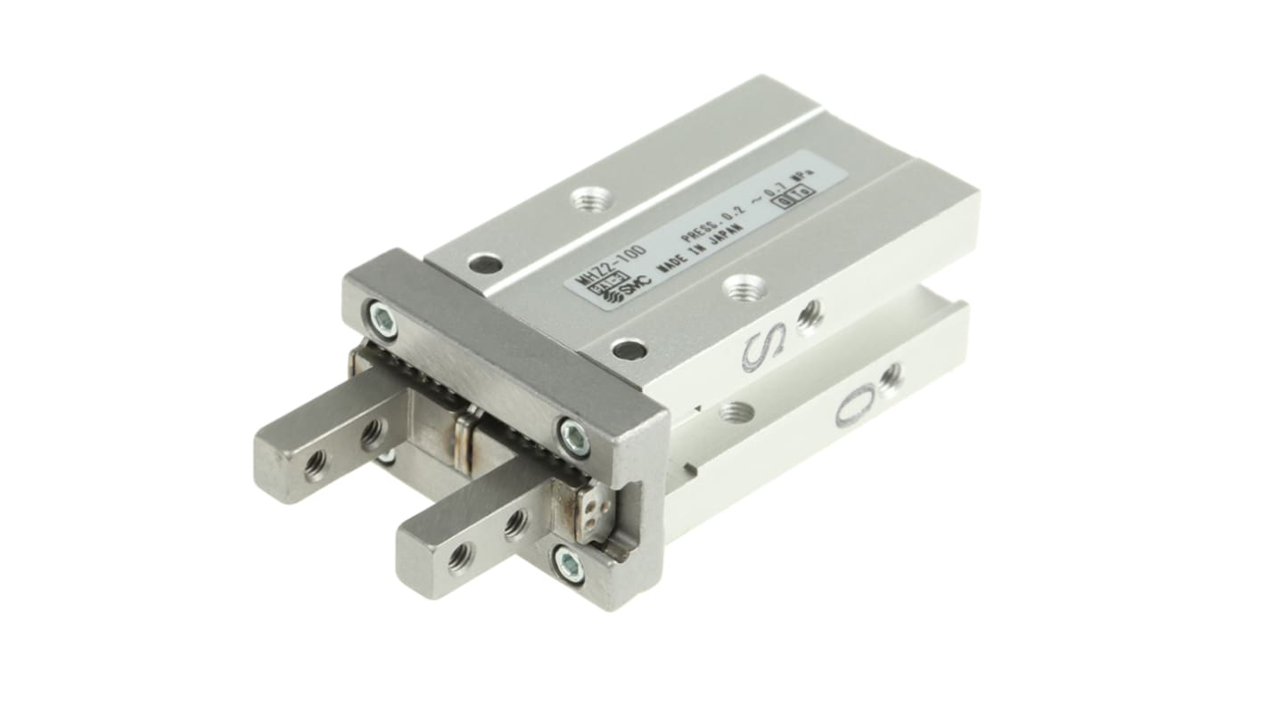 SMC MHZ2 Pneumatikgreifer, Zweifach-Ausführung, 2 Greifarme, Parallel, 0,7 MPa max. M3 x 0,5