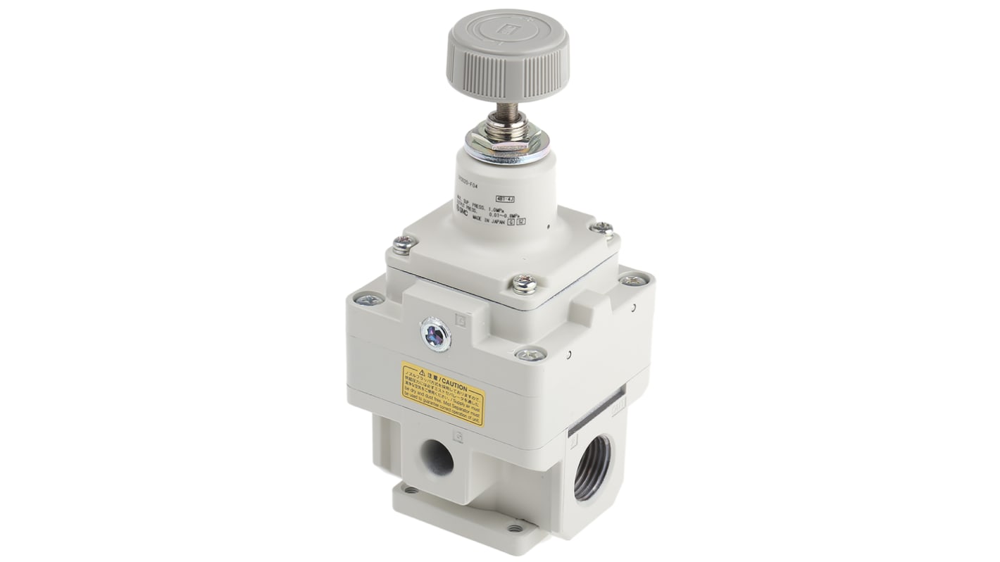 SMC G 1/2 Pneumatic Regulator - 0.005MPa to 0.8MPa, 1/2in, 1MPa max. input