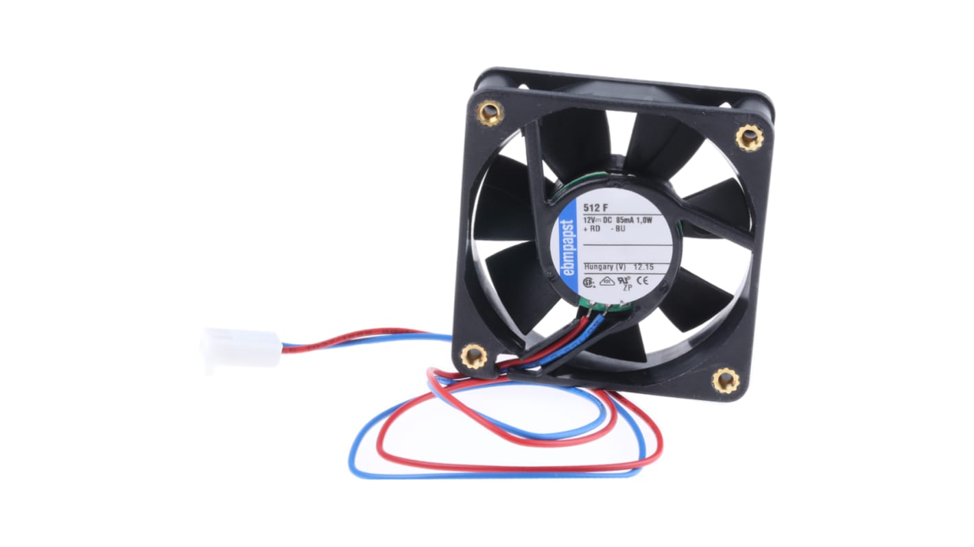 Ventilateur axial 500 F ebm-papst 12 V dc, 20m³/h, 50 x 50 x 15mm, 1W