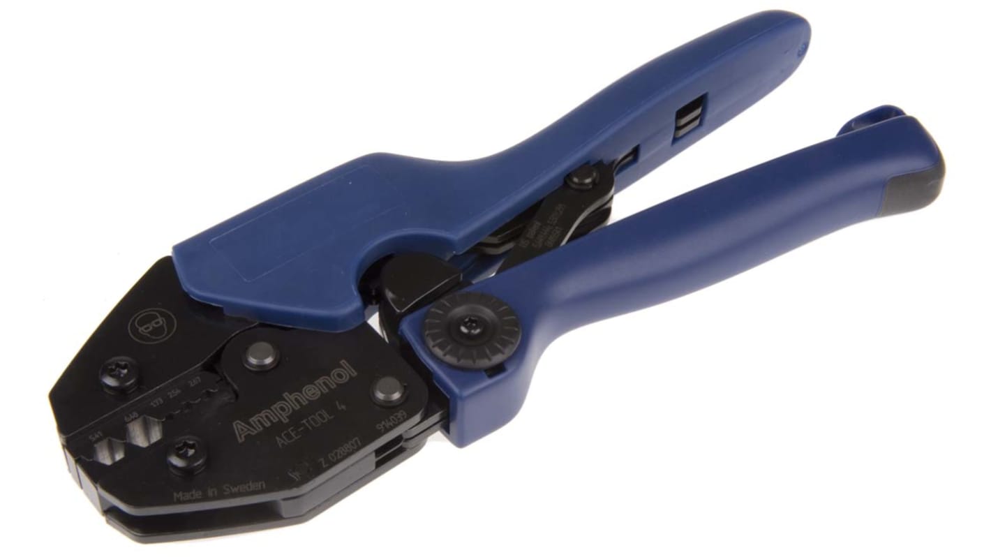 Amphenol RF Hand Ratcheting Crimp Tool for BNC Connectors, TNC Connectors, UHF Connectors