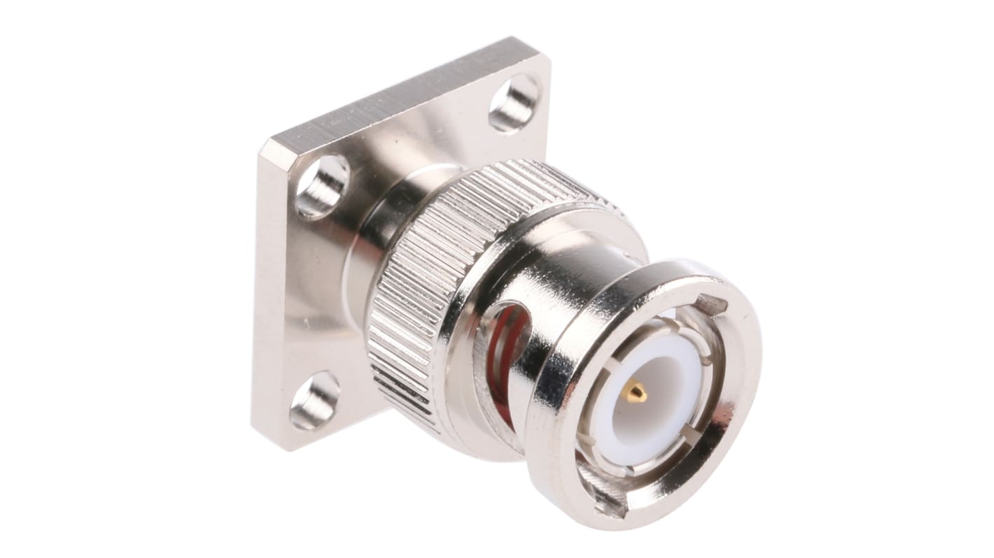 Amphenol RF, Plug Flange Mount BNC Connector, 50Ω, Solder Termination, Straight Body