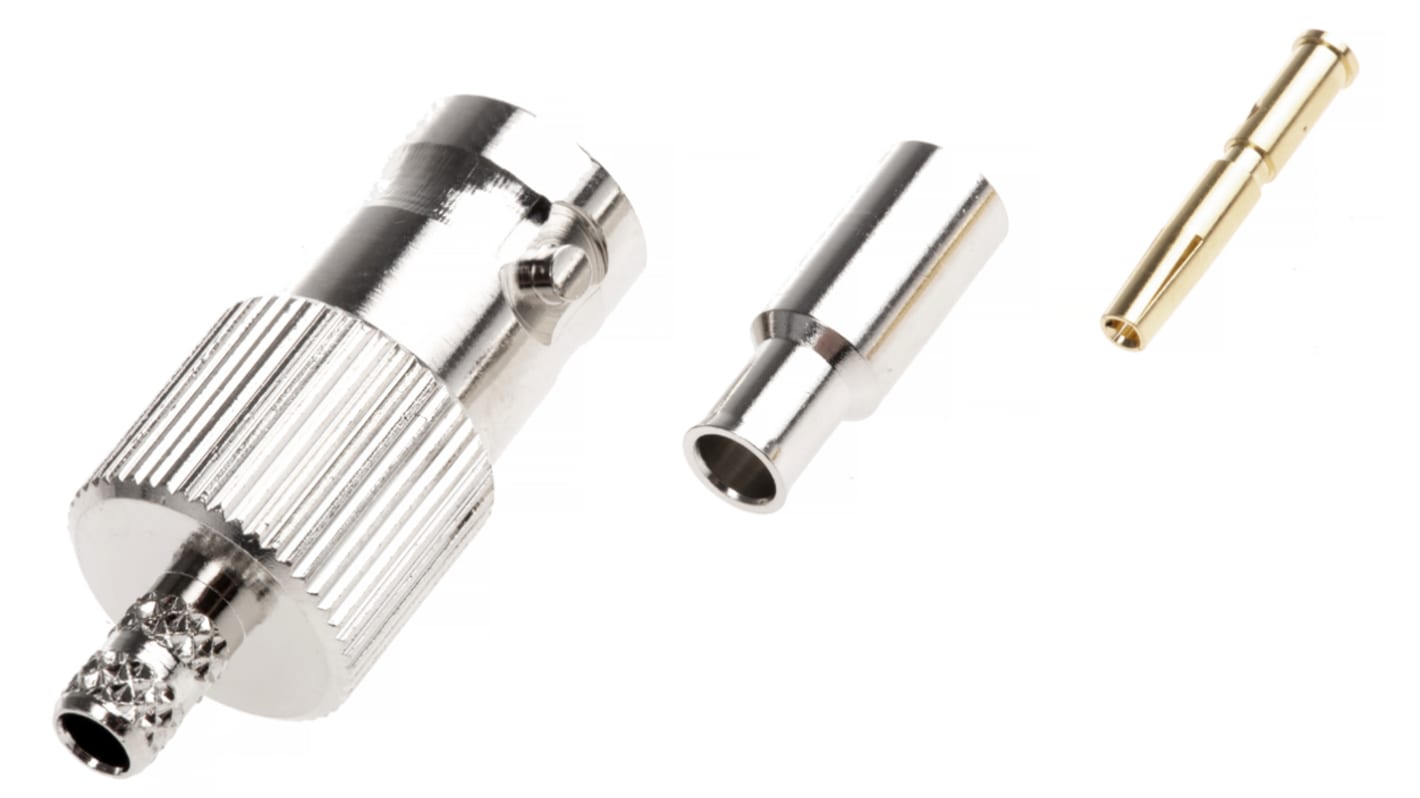 Connettore coassiale Ad angolo diritto Amphenol RF, Femmina, 50Ω, Montaggio su cavo