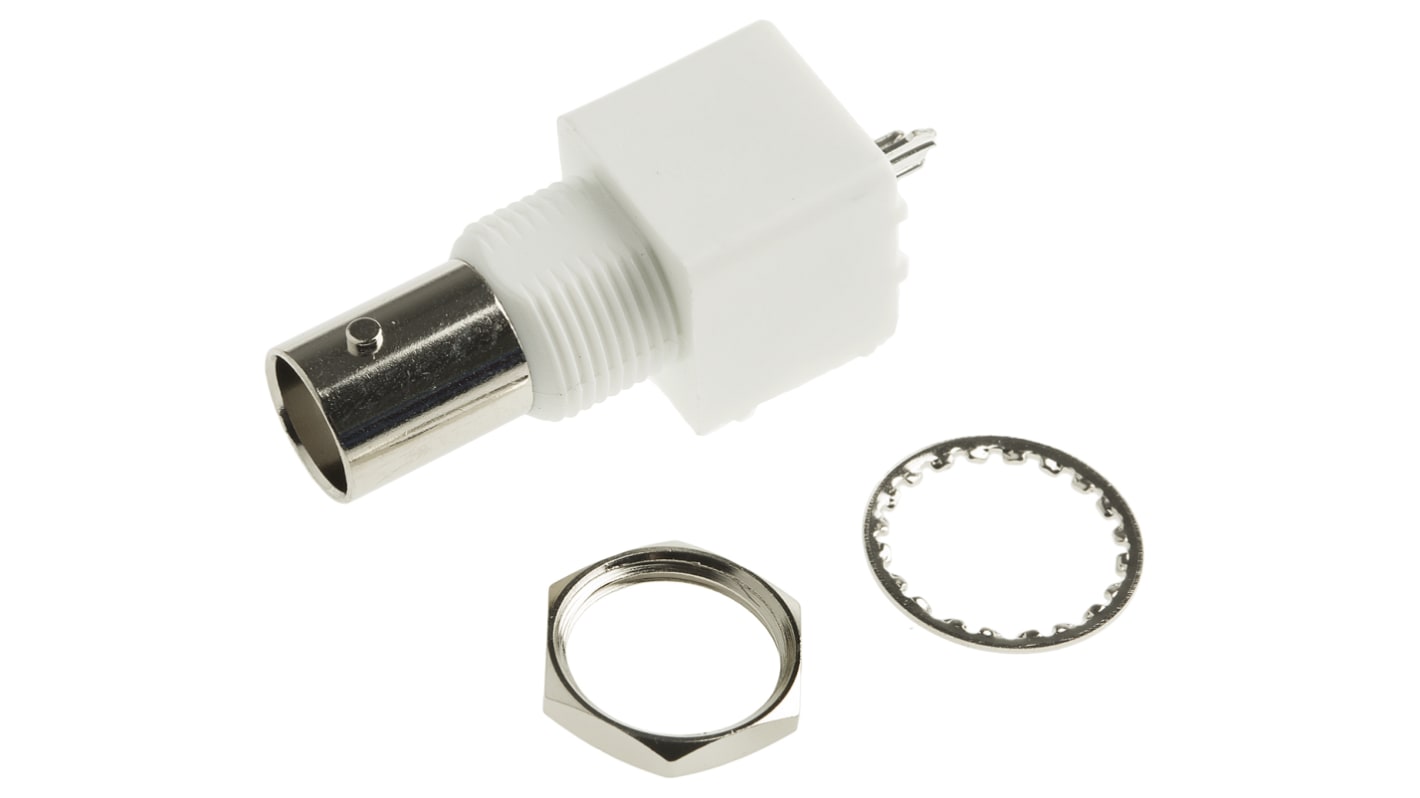Connettore coassiale Ad angolo diritto Amphenol RF, Femmina, 50Ω, Montaggio PCB