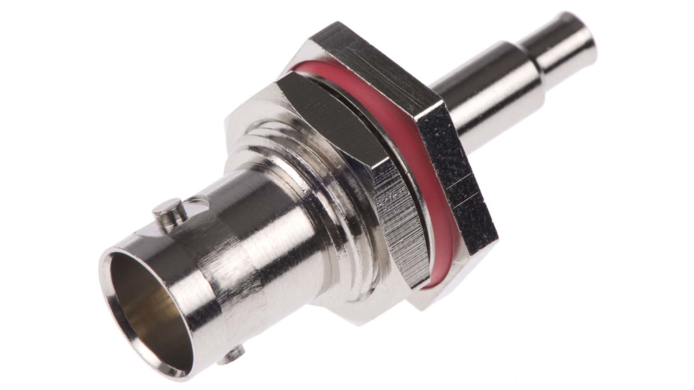 Amphenol RF, Jack Panel Mount BNC Connector, 75Ω, Crimp Termination, Straight Body