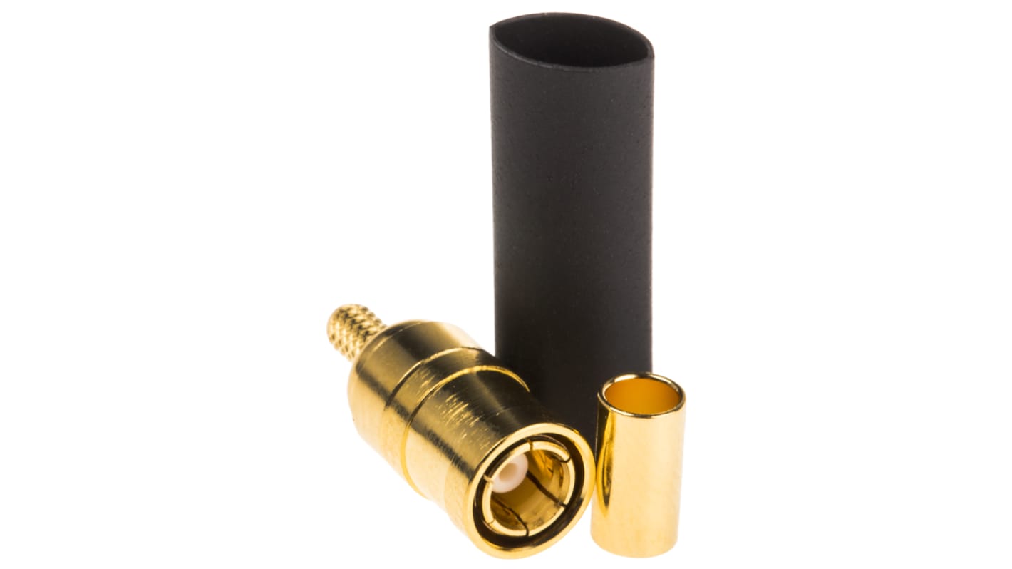 Amphenol RF, Plug Cable Mount SMB Connector, 50Ω, Crimp Termination, Straight Body
